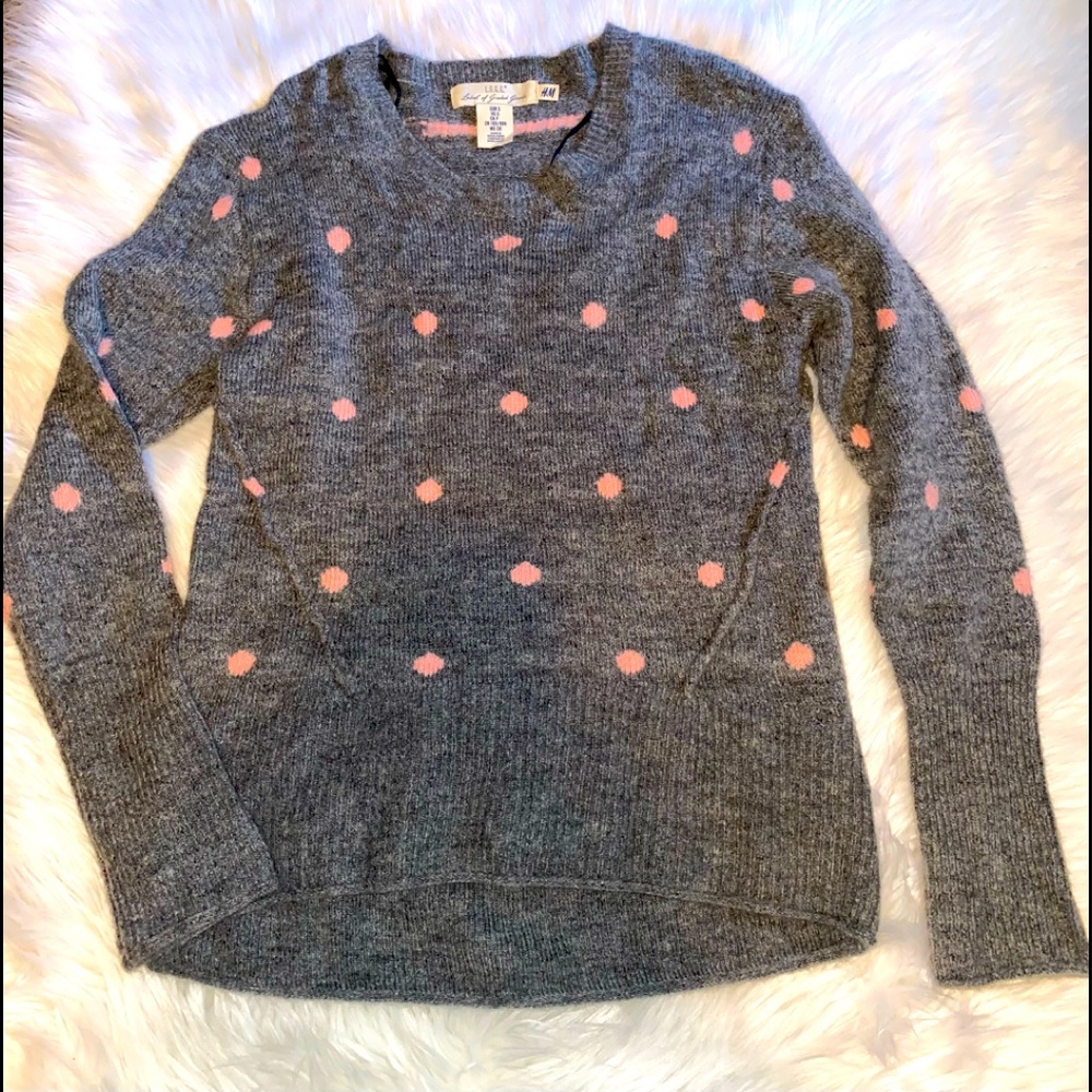 H&M LOGG LOVER OF GRADED GOODS POLKA DOT SWEATER- SMALL
